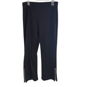SJB Performance Track Pants Straight Leg Zipper Hem Activewear Size M Petite